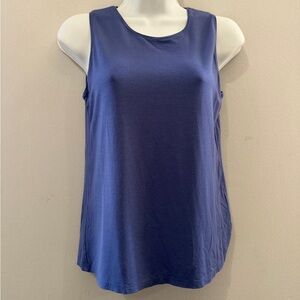 Eileen Fisher Royal Blue Sleeveless Shell Tank PS Capsule Wardrobe